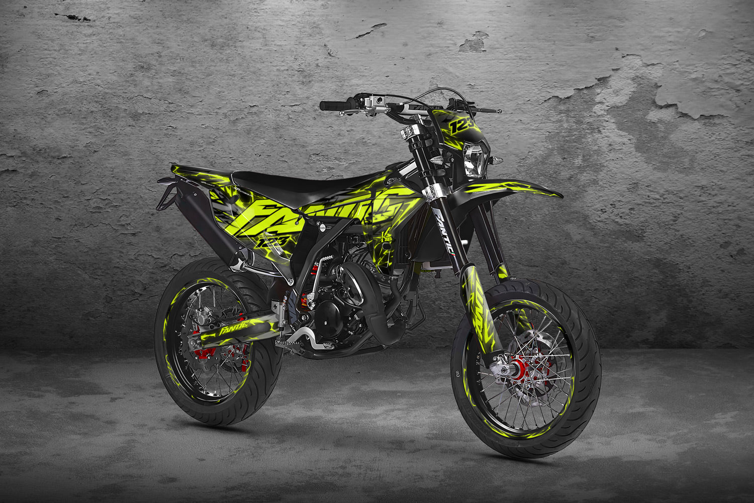 Kit déco moto 50cc Yellowstar - Compatible avec Fantic