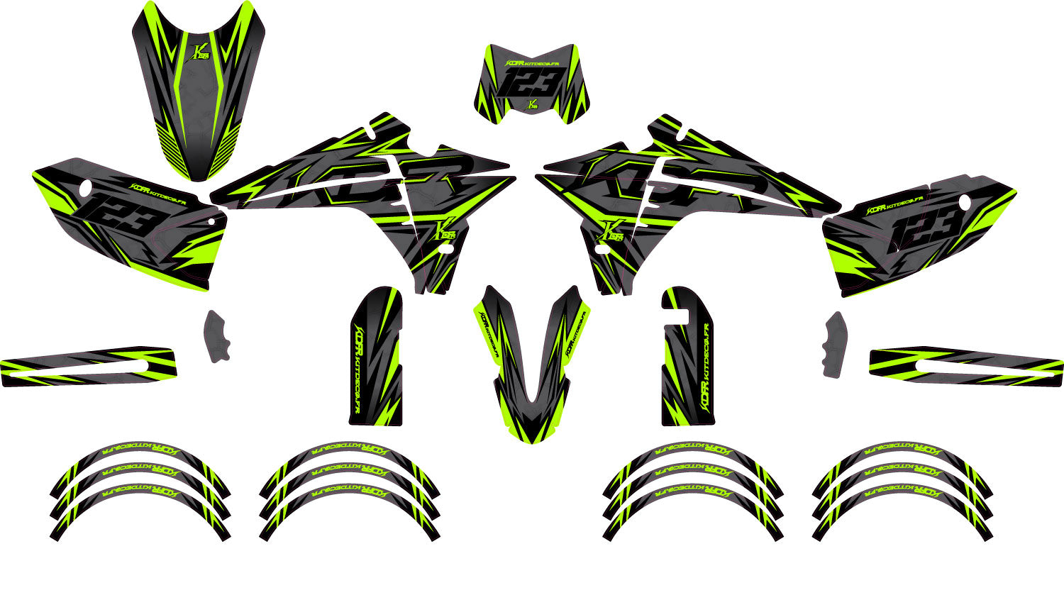 Kit déco moto 50cc Apex - Compatible avec Fantic