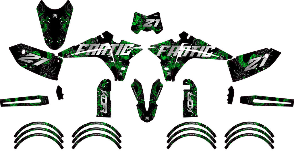 Kit déco moto 50cc Dragon - Compatible avec Fantic