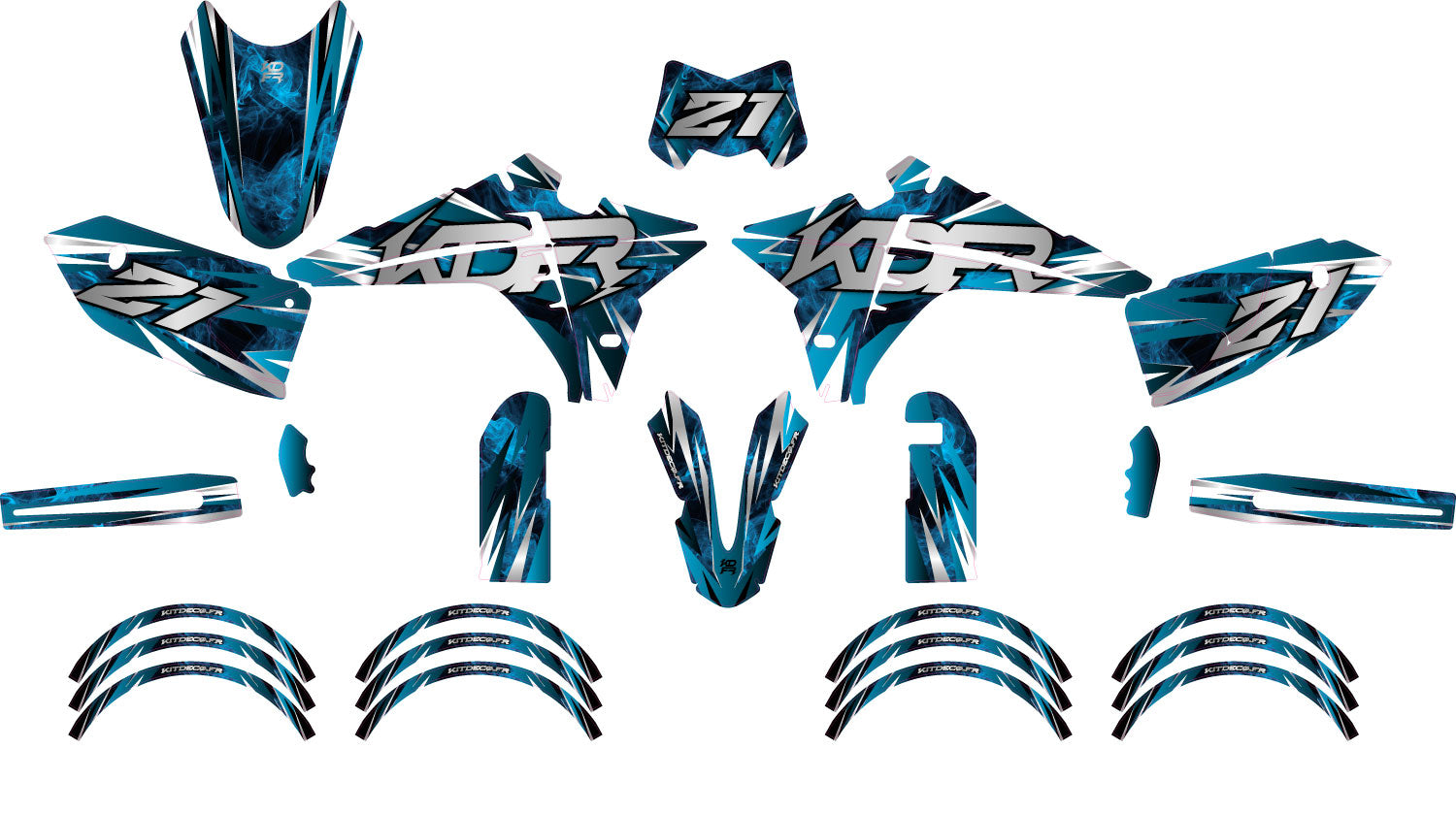 Kit déco moto 50cc Smokez - Compatible avec Fantic