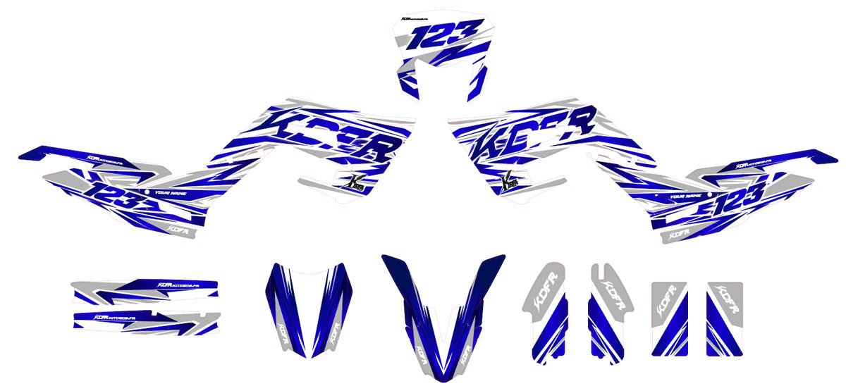 Kit déco moto 50cc Blueliner - Compatible avec Derbi Senda 2018-2025