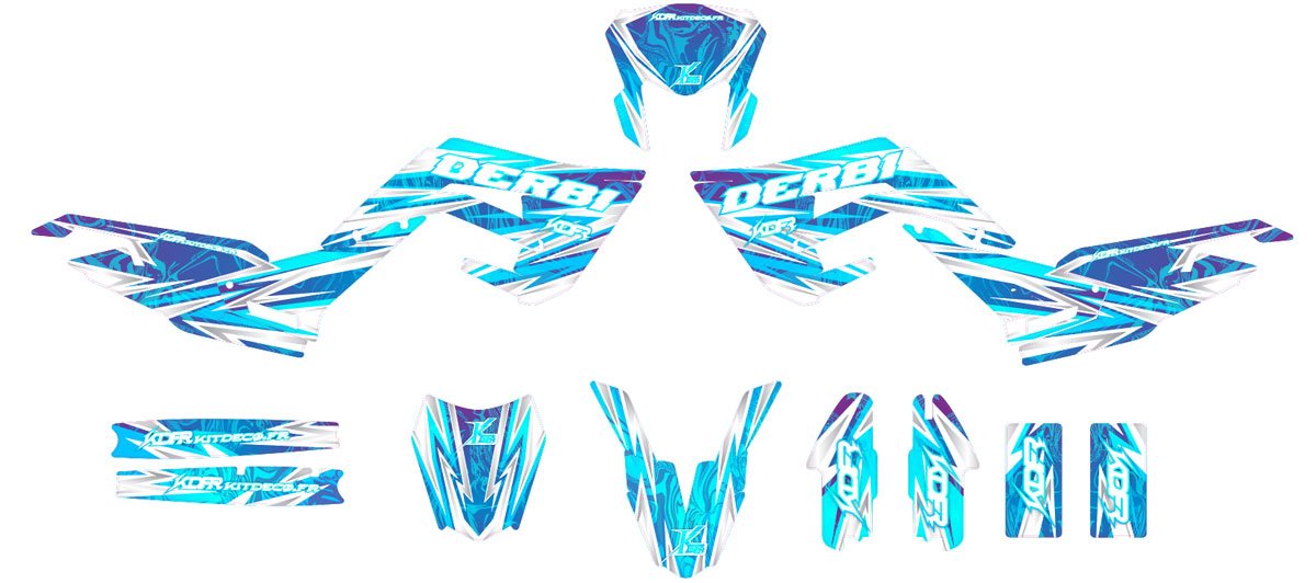 Kit déco moto 50cc Flexi - Compatible avec Derbi Senda 2018-2025