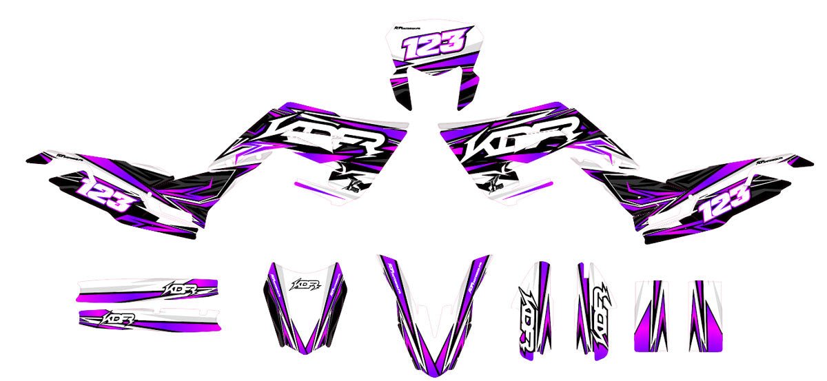 Kit déco moto 50cc Karmen - Compatible avec Derbi Senda 2018-2025