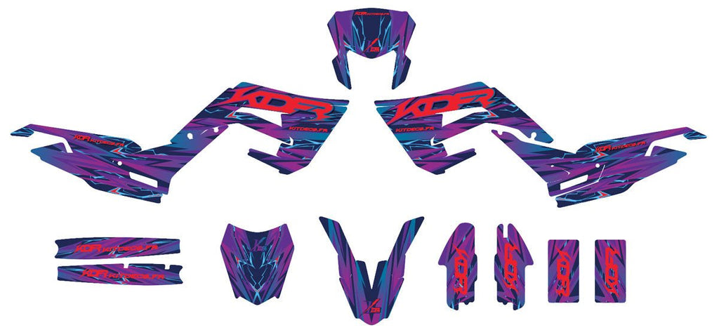 Kit déco moto 50cc Purplestray - Compatible avec Derbi Senda 2018-2025