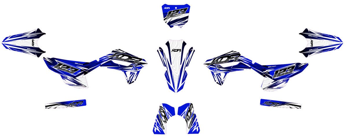 Kit déco moto Supermotard Aksary – Personnalisable et adaptable à toutes les marques