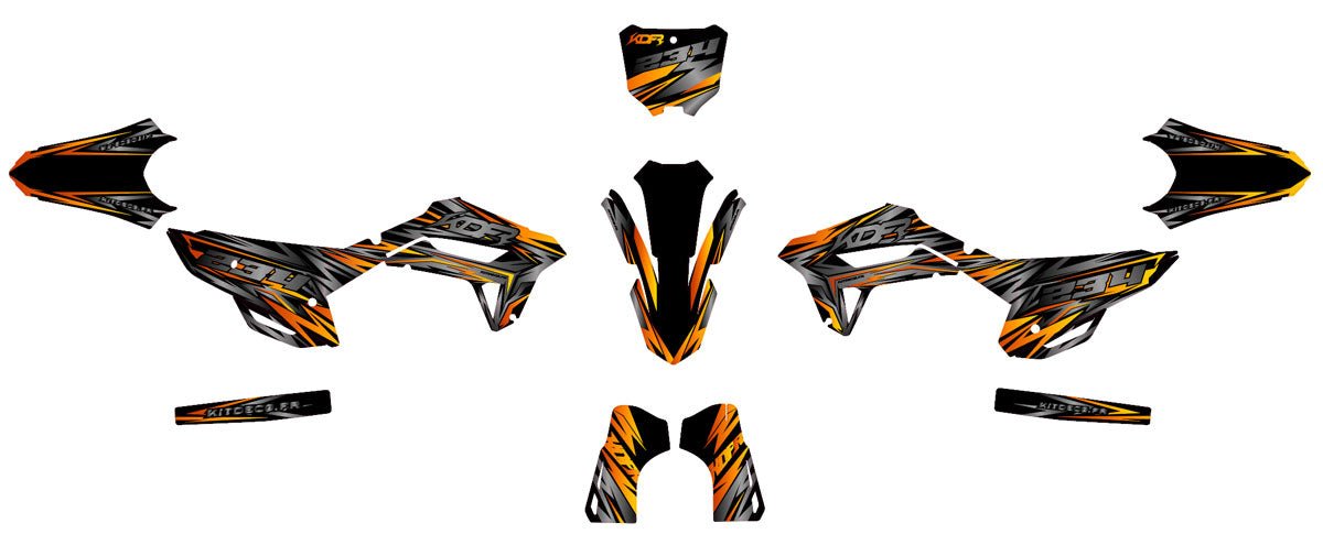 Kit déco moto Supermotard Sphinx – Personnalisable et adaptable à toutes les marques