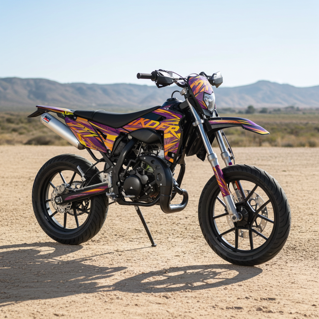 kit deco sherco sur mesure avec des motifs de type racing